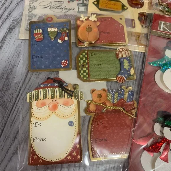 Christmas Sticker Lot Crafts Scrapbooking Junk Journal Supplies - Picture 11 of 11